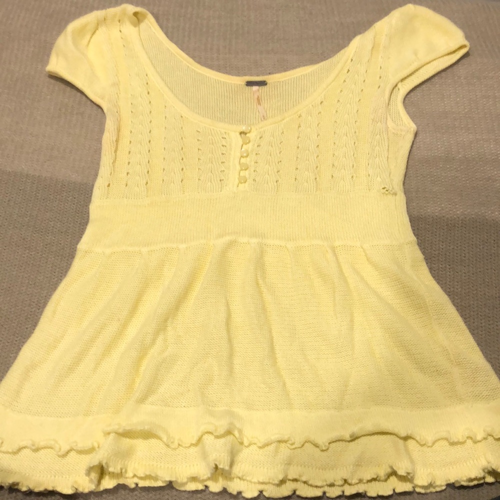 Free People yellow blouse